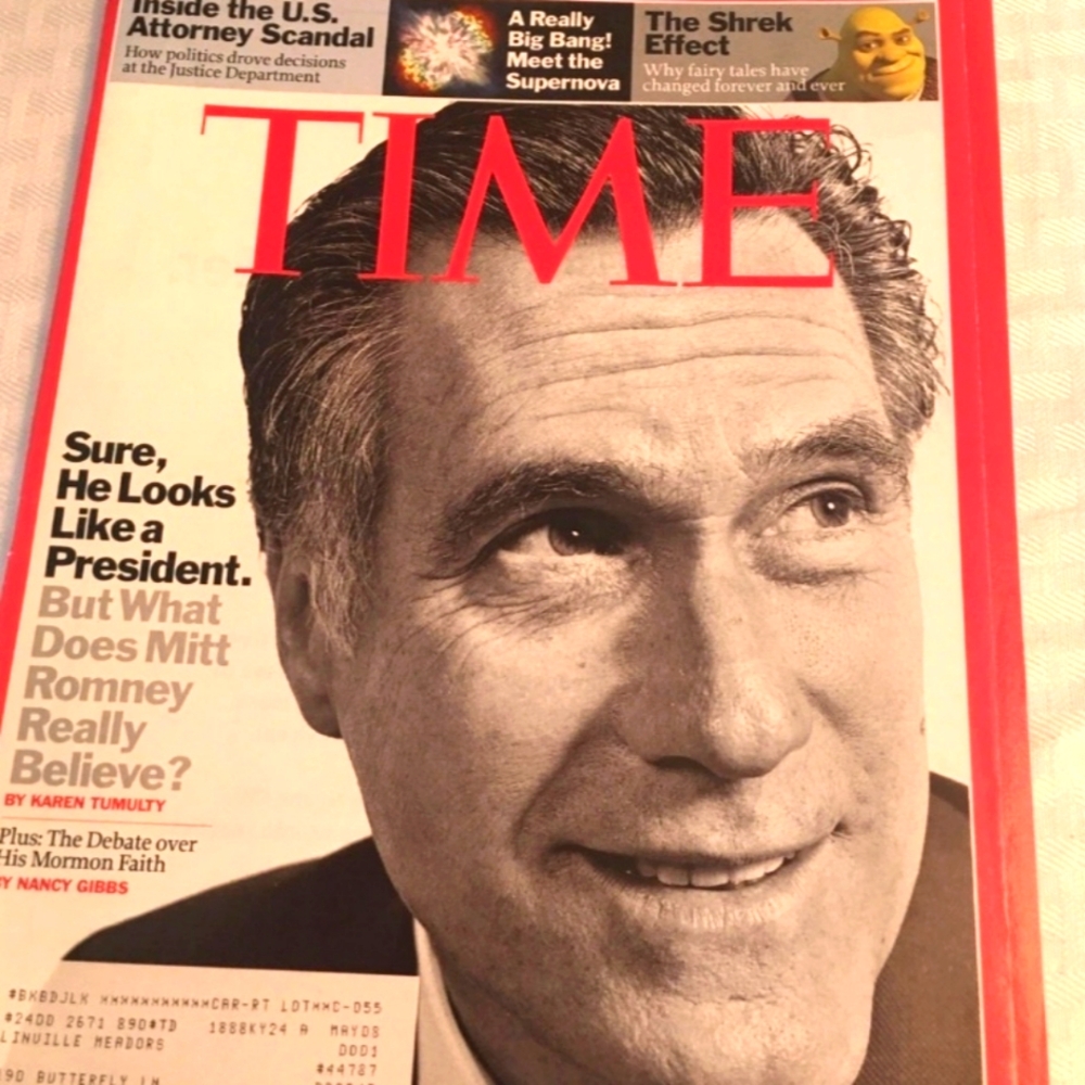 March 23,2007 TIME MAGAZINE FEATURING MITT ROMNEY